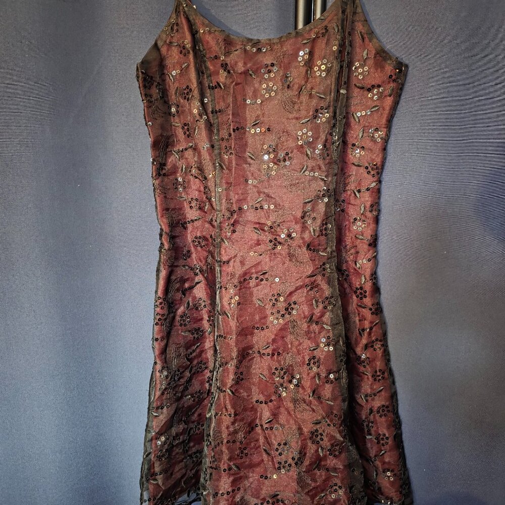 Lace Sequin Midi Dress